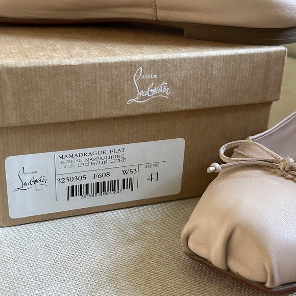 Christian Louboutin Mamadrague Ballet Flat in Leche (ballet pink) sz 41 worn 4x - Picture 3 of 13